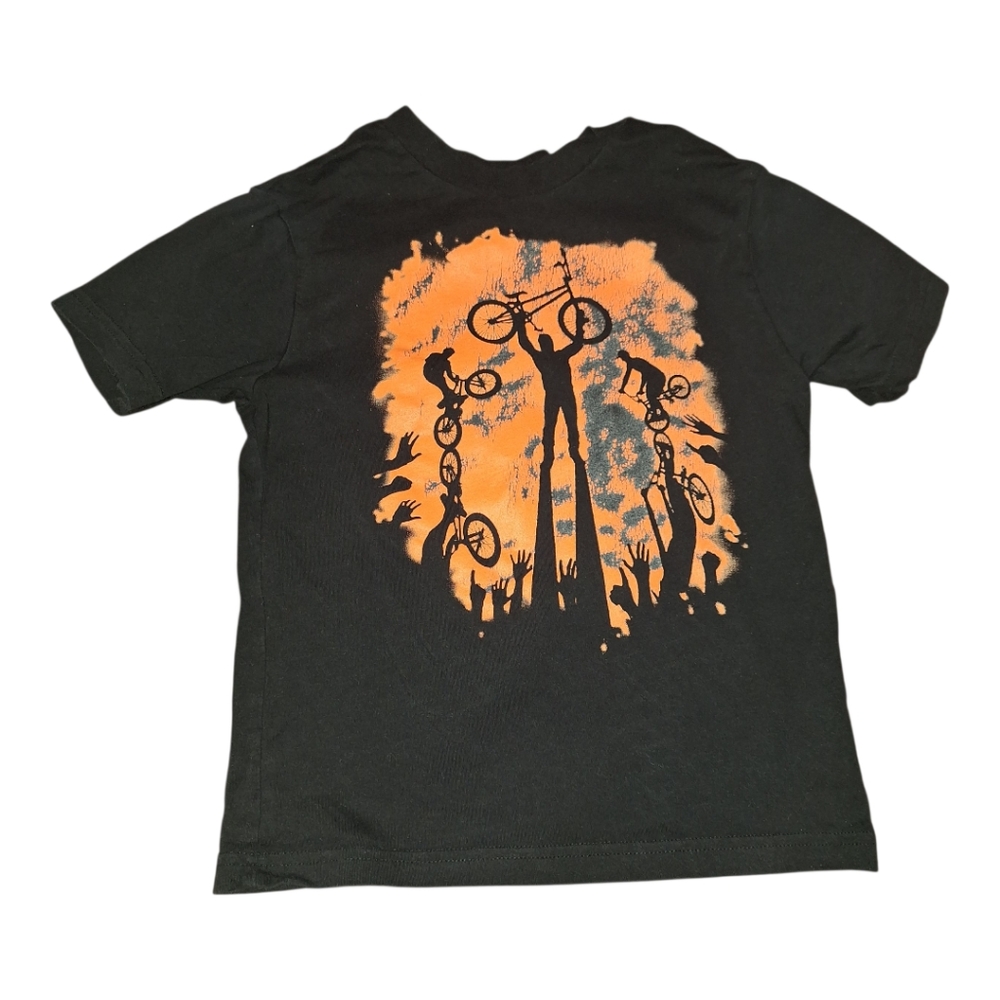 Kids Black and Orange Graphic T-Shirt